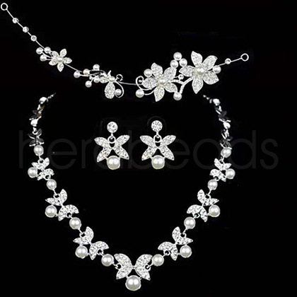 Alloy Rhinestone Jewelry Sets FS-WG653B5-04-1