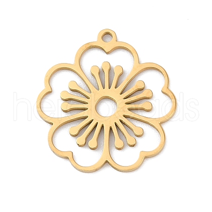 5Pcs 201 Stainless Steel Pendants STAS-K299-01A-G-1