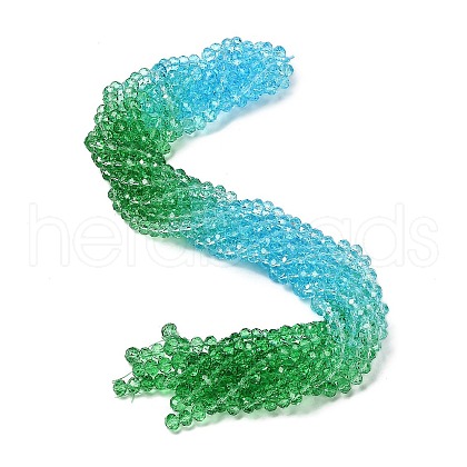 Transparent Painted Glass Beads Strands X1-DGLA-A034-T6mm-A17-1
