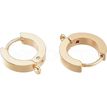BENECREAT 10Pcs 201 Stainless Steel Huggie Hoop Earrings Findings STAS-BC0002-45-1