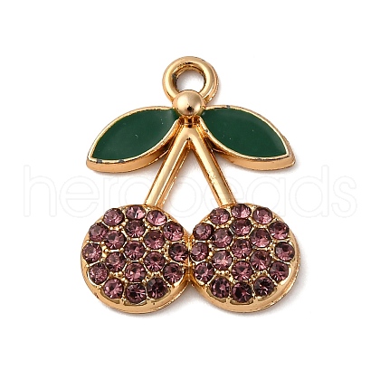 Cherry Alloy Pendants PALLOY-S051-01C-G-1