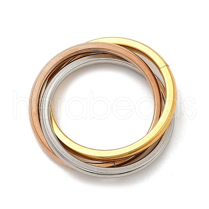 201 Stainless Steel Trinity Interlocking Ring Finger Rings FS-WG6776A-01-1