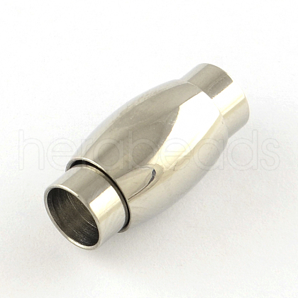 Tarnish Resistant Smooth Surface 316 Surgical Stainless Steel Magnetic Clasps with Glue-in Ends STAS-R074-20-1