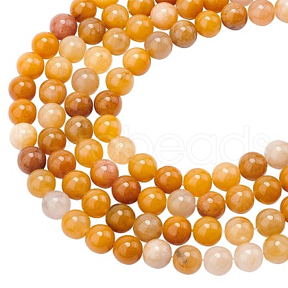 ARRICRAFT Natural Topaz Jade Bead Strands G-AR0001-35-1