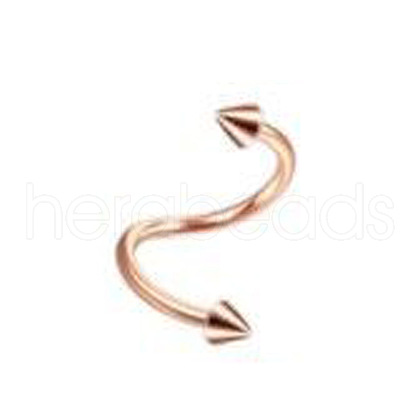 316L Surgical Stainless Steel Spiral Lip Rings with Spikes for Woman Men WGF7124-13-1