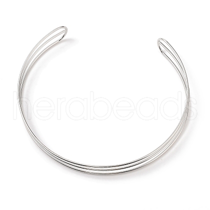 Rack Plating Brass Cuff Collar BJEW-Q350-02P-1