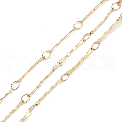 Ion Plating(IP) 304 Stainless Steel Twist Oval Link Chains CHS-K017-04G-1