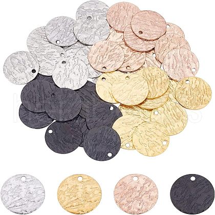 Unicraftale 40Pcs 4 Colors Ion Plating(IP) Stainless Steel Pendants STAS-UN0026-98-1