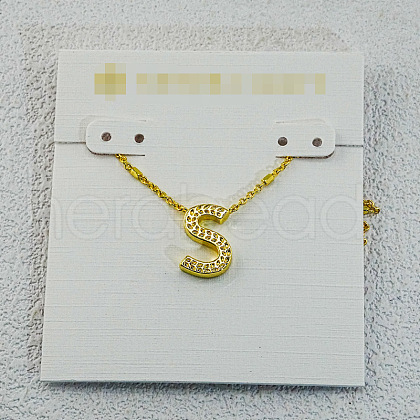 Brass Initial Pendant Necklaces for Women FS-WG8E27F-19-1