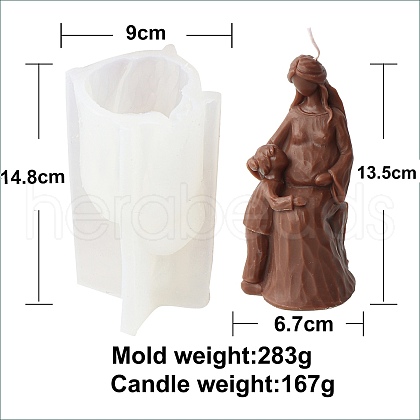 Mother's Day DIY Silicone Statue Candle Molds PW-WG14553-04-1