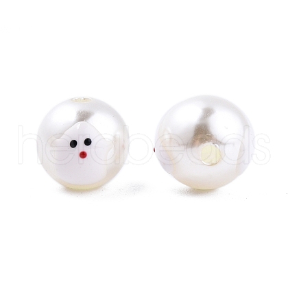 Halloween Opaque ABS Plastic Imitation Pearl Enamel Beads KY-G020-01O-1