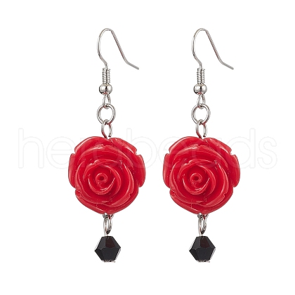 Resin Pendants Earrings EJEW-JE06013-1