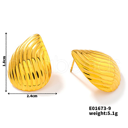 Fashionable Stainless Steel Stud Earrings ZI8311-3-1