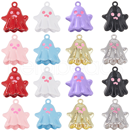 SUNNYCLUE 32Pcs 8 Styles Rack Plating & Spray Painted Alloy Enamel Pendants FIND-SC0010-20-1