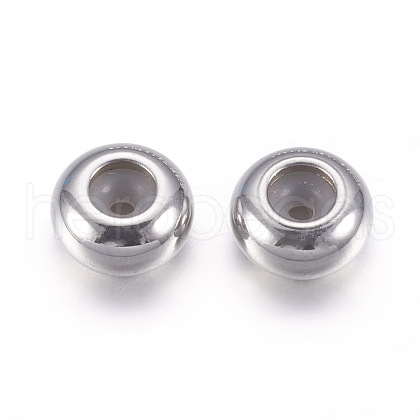 304 Stainless Steel Beads STAS-P194-01-8x4mm-1