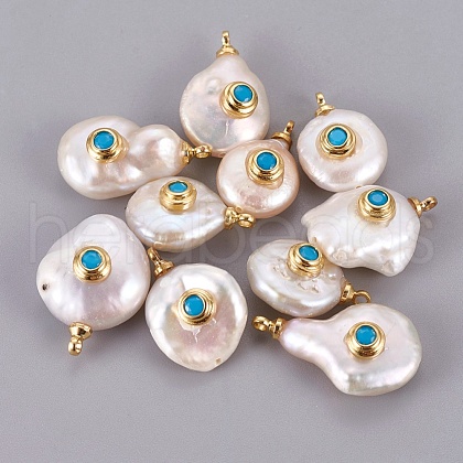 Natural Cultured Freshwater Pearl Pendants PEAR-F008-31G-04-1