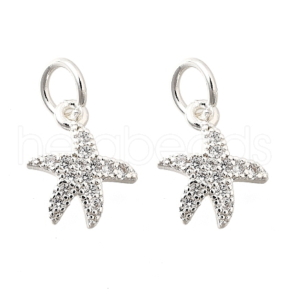 Brass Micro Pave Cubic Zirconia Pendants KK-K300-11S-1