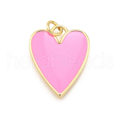 Brass Enamel Pendants KK-K401-14G-03-1
