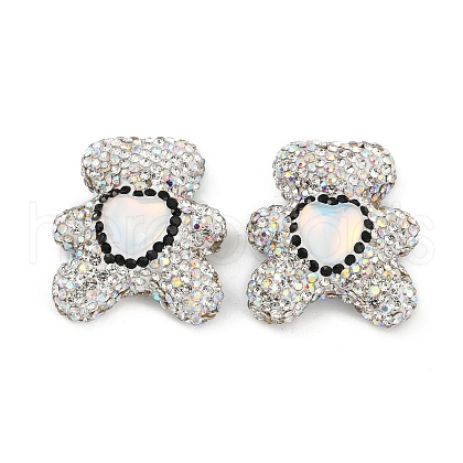 Handmade Polymer Clay Rhinestone Beads CLAY-NH0001-12C-1