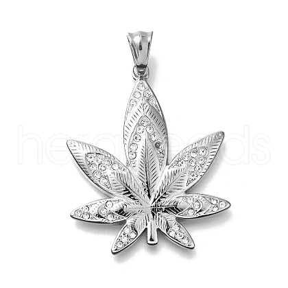 304 Stainless Steel Crystal Rhinestone Pendants STAS-P387-02P-1