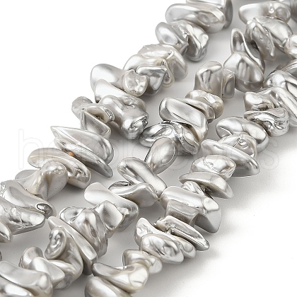 Electroplated Shell Pearl Beads Strands BSHE-M036-01B-1