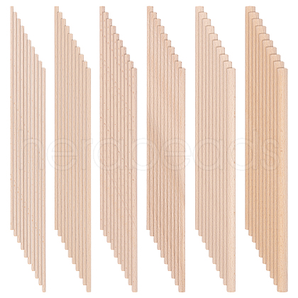 Olycraft 60Pcs 6 Styles Beech Wood Sticks DIY-OC0011-70-1