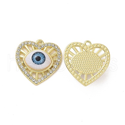 Rack Plating Alloy Rhinestone Pandants PALLOY-O109-01LG-1