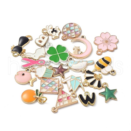 Alloy Enamel Pendant ENAM-XCP0001-12-1