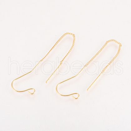 Brass Stud Earring Findings KK-Q735-363G-1