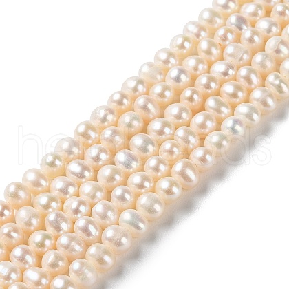 Natural Cultured Freshwater Pearl Beads Strands PEAR-E018-63-1