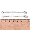 Brass with Cubic Zirconia Chain Extender KK-B102-43P-3