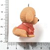 Opaque Resin Puppy Pendants RESI-M035-01A-3