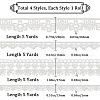 Gorgecraft 20 Yards 4 Styles Polyester Lace Trims OCOR-GF0002-66-2