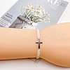 Alloy Cross Link Bracelets for Men Women WGE4022-12-1
