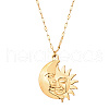 Golden Stainless Steel Pendant Necklace SA1727-1-1