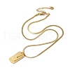304 Stainless Steel Snake Chain Necklaces NJEW-I126-11G-2