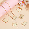 Beebeecraft 6Pcs Brass Locket Pendants KK-BBC0015-55-4