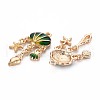 Alloy Enamel Pendants X-ENAM-S126-118A-NR-3