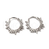 Rack Plating Brass Sun Hoop Earrings for Women EJEW-Z019-29P-1