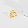 Hollow Heart Stainless Steel Cuff Open Rings for Women LZ8065-1-1