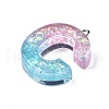 Transparent Epoxy Resin Pendants CRES-S364-002C-3