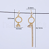 Elegant Brass Pave Clear Cubic Zirconia Stud Earrings UZ4685-4