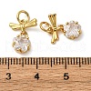 Brass Micro Pave Cubic Zirconia Pendants KK-P308-49G-3