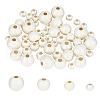 GOMAKERER 20Pcs 4 Style Round S925 Sterling Silver Beads STER-GO0001-20-1