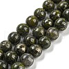 Natural Green Epidote with Pyrite Beads Strands G-G013-B02-01-1