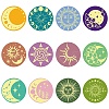 Paper Self Adhesive Gold Foil Embossed Stickers DIY-WH0434-014-1