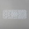 Christmas DIY Snowflake Silicone Pendant Molds X-DIY-P006-31-3