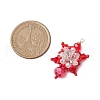 Seed Beads Beaded Charms PALLOY-MZ00351-05-2