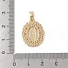 Brass Cubic Zirconia Pendants KK-Z050-21G-3