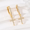 S925 Sterling Silver Micro Pave Clear Cubic Zirconia Hoop Earrings for Women EJEW-G427-01G-02-2